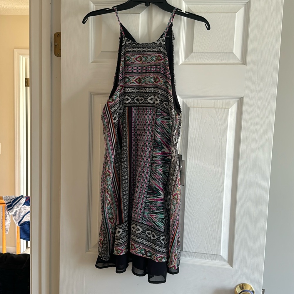 Black patterned dress